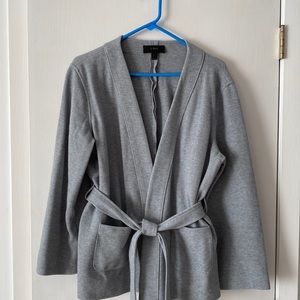* Jcrew Belted Sweatshirt Blazer
